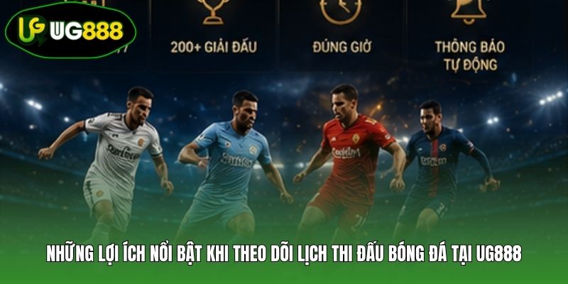 Những lợi ích nổi bật khi theo dõi lịch thi đấu bóng đá tại UG888 Những lợi ích nổi bật khi theo dõi lịch thi đấu bóng đá tại UG888