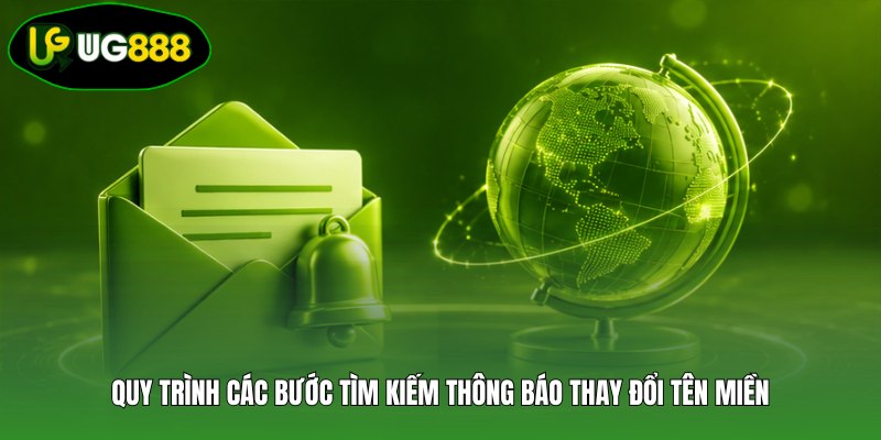 Quy trình các bước tìm kiếm thông báo thay đổi tên miền
